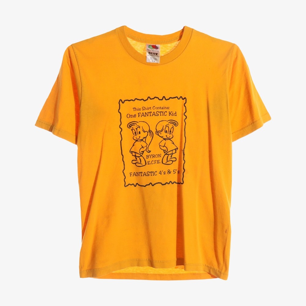 FRUIT OF THE LOOM- 프룻오브더룸 코튼 혼방 프린팅 티셔츠 - XS