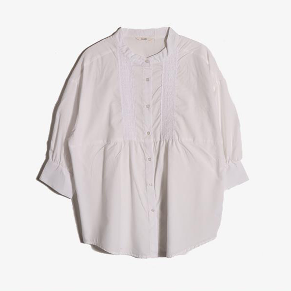 DEARFUL -  코튼 폴리 차이나카라 셔츠   Women XL