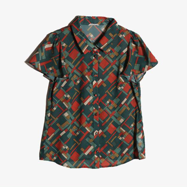 REDYAZEL -  폴리 패턴 셔츠   Women FREE