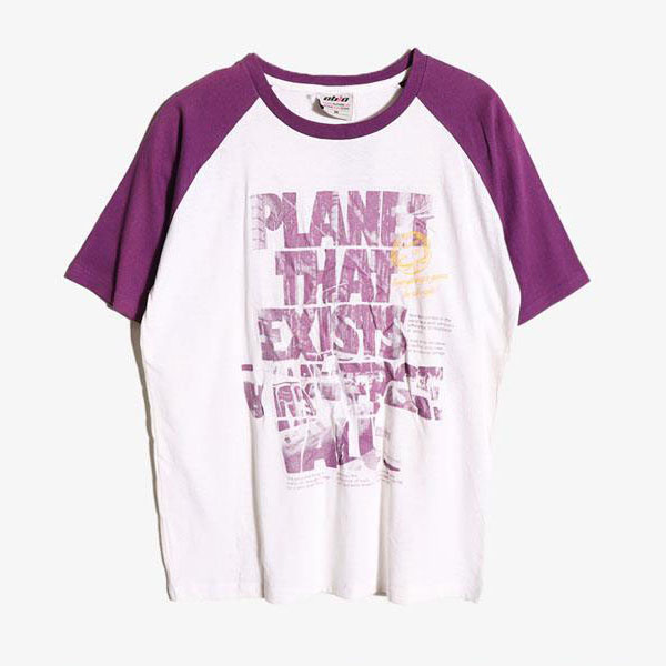 JPN - 빈티지 코튼 라운드 티셔츠 (새 제품)  Women M