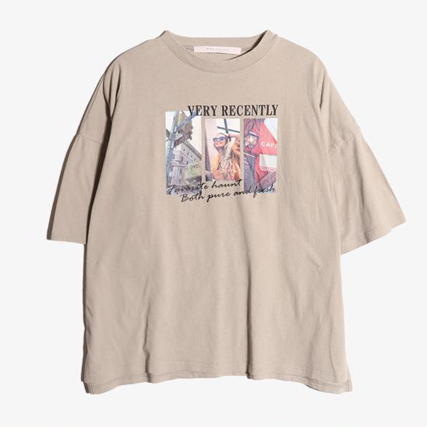 RAY CASSIN - 레이 카신 코튼 라운드 티셔츠   Women FREE