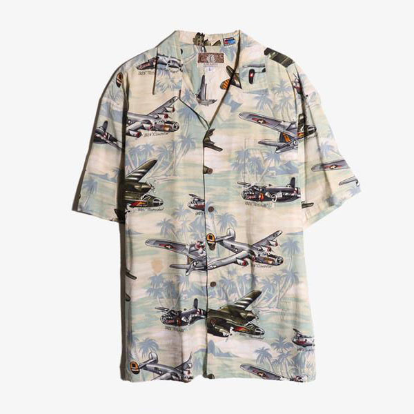 KALAHEO - 칼라헤오 코튼 레이온 하와이안 셔츠   Made In Hawaii  Man L