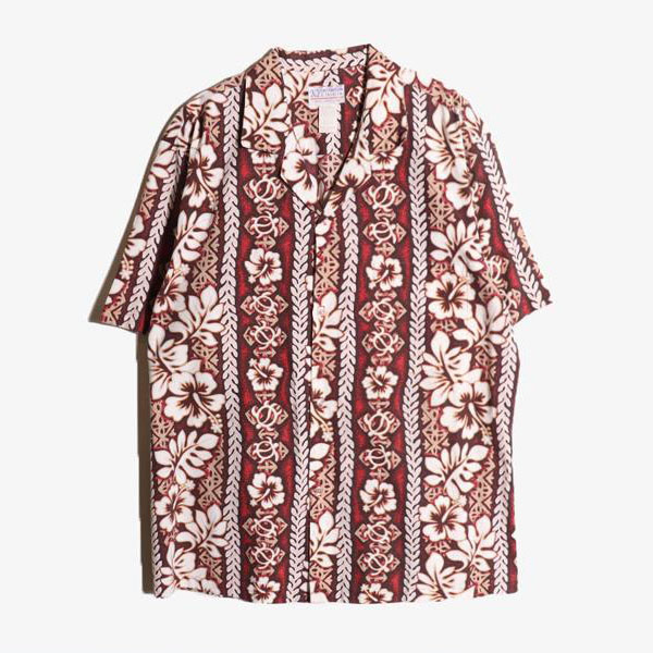 KY&#039;S -  코튼 폴리 하와이안 셔츠   Made In Hawaii  Man L