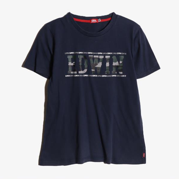EDWIN - 에드윈 코튼 라운드 티셔츠   Women 160