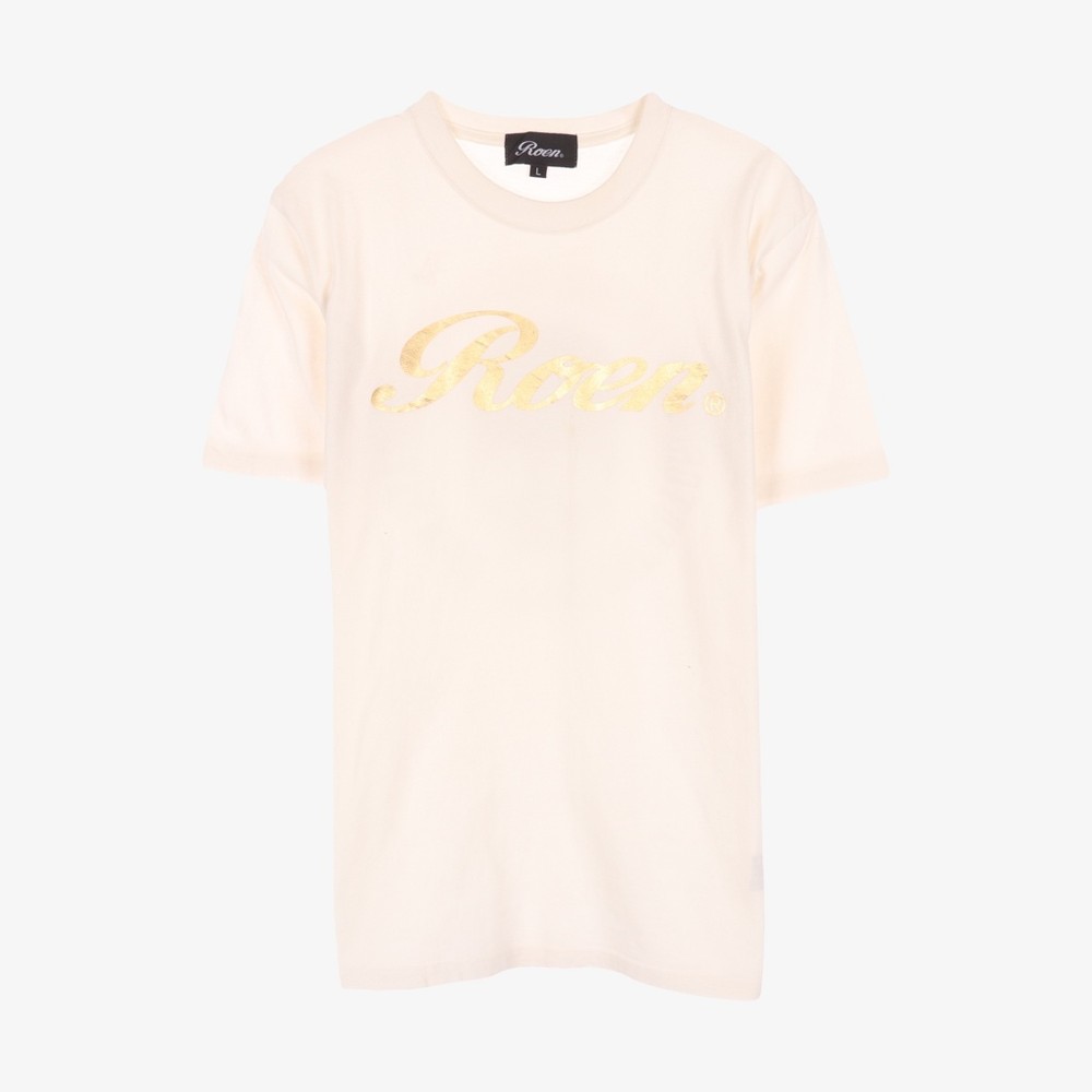 ROEN- 코튼 프린팅 티셔츠 - L