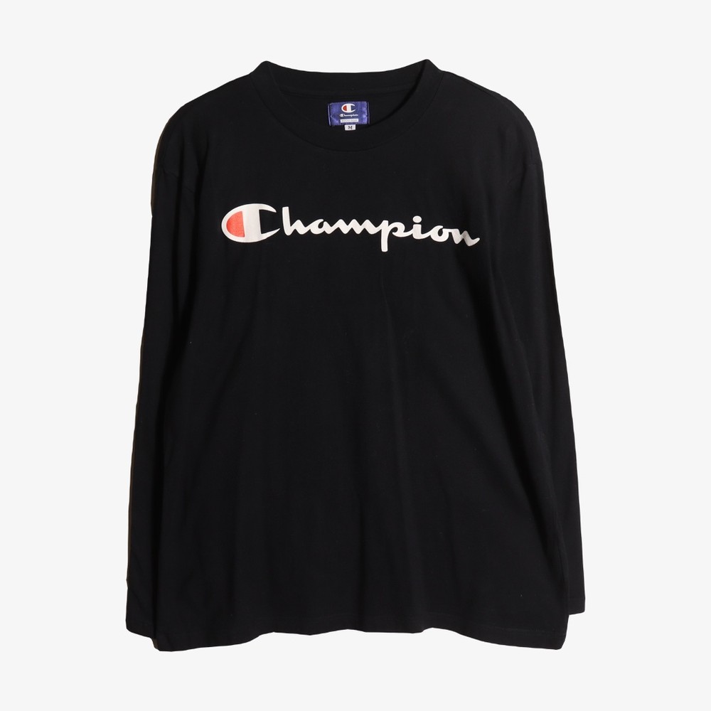 CHAMPION- 챔피온 코튼 프린팅 롱 슬리브 티셔츠 - M