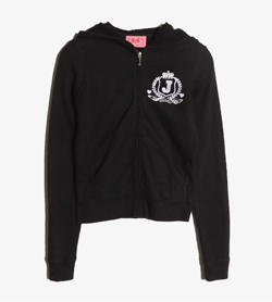 JUICY COUTURE -  코튼 크롭 후드 집업   Made In Usa  Women S