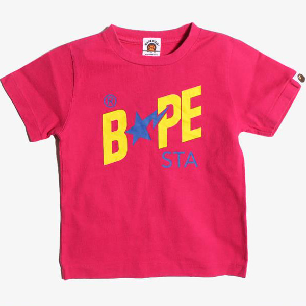 A BATHING APE - 베이프 코튼 라운드 티셔츠   Kids 110