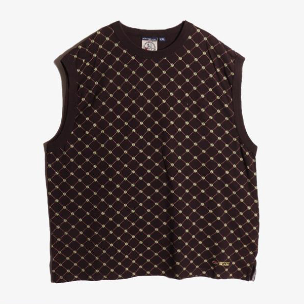 JOHNNY BLAZE -  코튼 슬리브리스 패턴 티셔츠   Man XXL