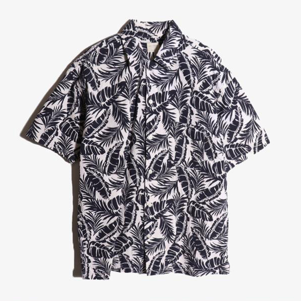 BACK NUMBER - 백넘버 코튼 하와이안 셔츠   Man M