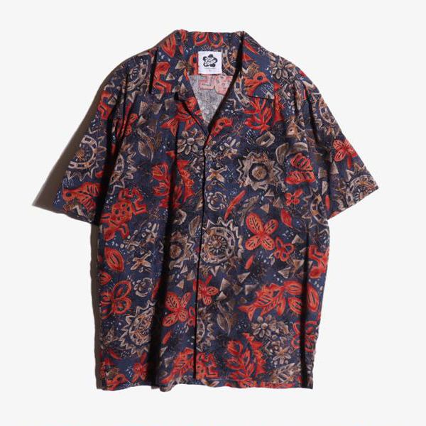 HILO HATTIE - 힐로 해티 레이온 하와이안 셔츠   Made In Hawaii  Man L