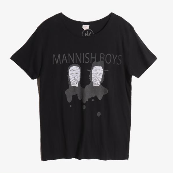 MANNISH BOYS -  코튼 폴리 라운드 티셔츠   Man M