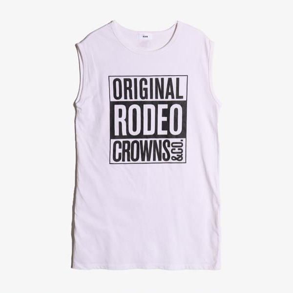 RODEO CROWNS - 로데오 크라운 코튼 폴리 슬리브리스 티셔츠   Women S