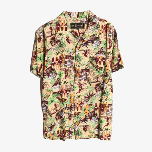 REAL CONTENT -  레이온 하와이안 셔츠   Man M