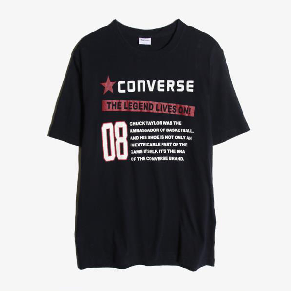CONVERSE - 컨버스 코튼 라운드 티셔츠   MAN L